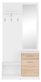Black Red White Hallway Unit Nepo Plus White/Sonoma Oak