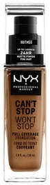 Tonālais krēms NYX Can't Stop Won't Stop CSWSF16.5 Nutmeg, 30 ml