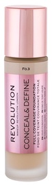 Makeup Revolution London Conceal & Define Foundation 23ml F0.3