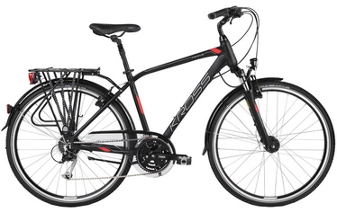 Dviratis Kross Trans 5.0 M 28" Black Red Silver Matte 18