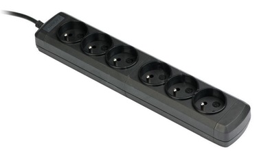 ActiveJet Power Strip 6 Outlet Black 3m