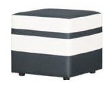Bodzio Pouf Livonia Graphite/White