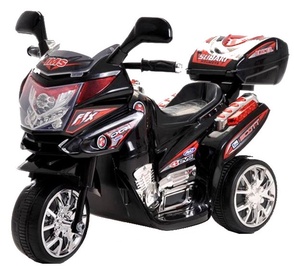 Rotaļlietu bezvadu motocikls Azeno Night Rider, melna/sarkana