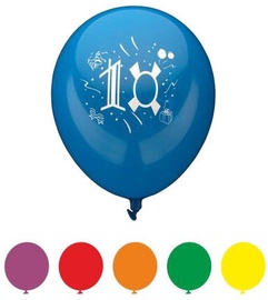Papstar Balloons Number "10" Ø25cm/80cm 6PCS