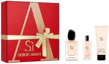 Набор для женщин Giorgio Armani Si 100 ml EDP + 75 ml Body Lotion + 15 ml EDP