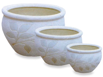 Puķu pods Domoletti T00-009, keramika, Ø 300 mm, pelēka