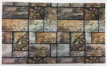 Durvju paklājs TPR, brūna/daudzkrāsains, 450 mm x 750 mm