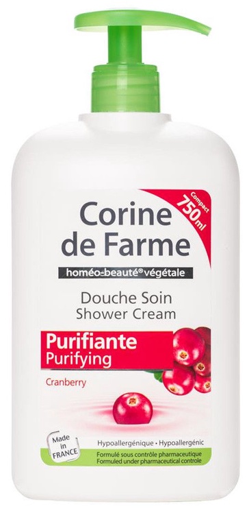 Dušas piens Corine de Farme Cranberry, 750 ml