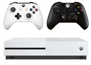 Microsoft Xbox One S 1TB White + Wireless Controller Black