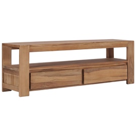 TV galds VLX Solid Teak Wood 286277, brūna, 1200 mm x 300 mm x 400 mm