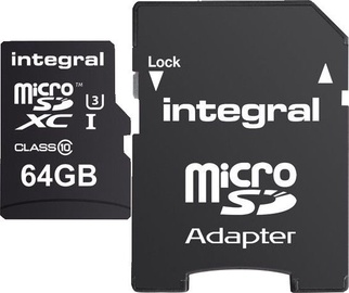 Integral 64GB micro SDHC/SDXC UHS-I Class 3 + SD Adapter