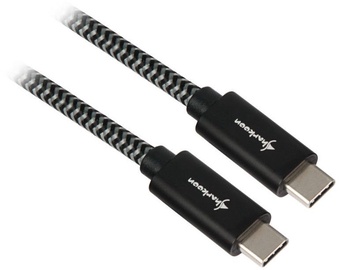 Sharkoon Cable USB-C To USB-C Aluminium+Braided 1m Black/Grey