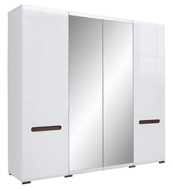 Black Red White Azteca Wardrobe 220x210cm White