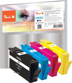 Чернила Peach CombiPack, черный/желтый/циановый (cyan)/фуксия (magenta), 55 мл