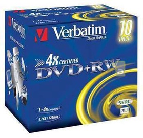 Накопитель данных Verbatim DVD+RW/4x/JEWEL