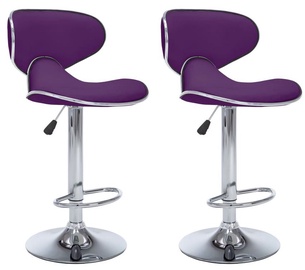 Bāra krēsls VLX Bar Stools 323651, violeta, 2 gab.
