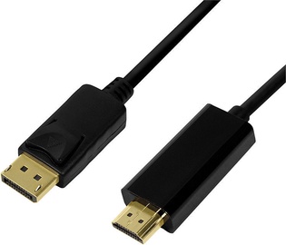Провод Logilink Displayport 1.2 To HDMI 1.4 Displayport 1.2 male, HDMI 1.4 male, 2 м, черный