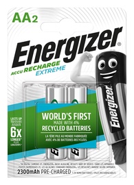 Uzlādējamās baterijas Energizer HR6, AA, 2300 mAh, 2 gab.