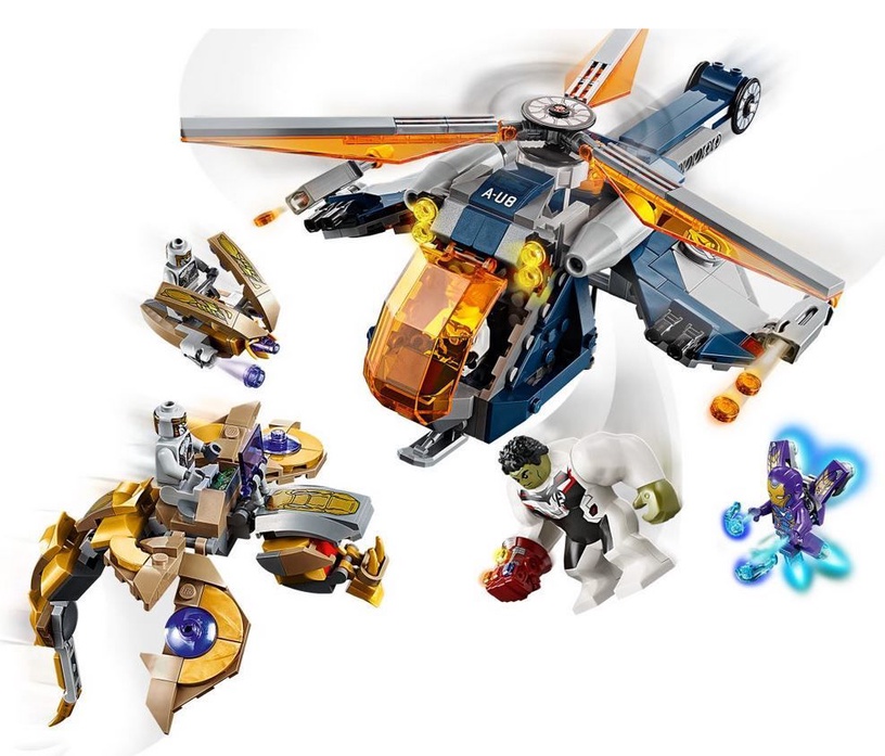 Konstruktor LEGO Super Heroes Tasujate Hulki helikopterist kukutamine 76144, 482 tk