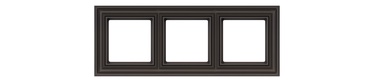 Тройная рамка Liregus Retro, коричневый