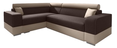 Stūra dīvāns Idzczak Meble Infinity Mini Brown/Beige, 256 x 186 x 93 cm