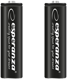 Uzlādējamais elements Esperanza Rechargaeble Batteries 2x AA 2600mAh Black