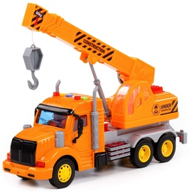 Rotaļlietu smagā tehnika Wader-Polesie Car-Crane Profi, oranža