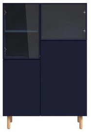 Black Red White Showcase Moko 135x90cm Dark Blue