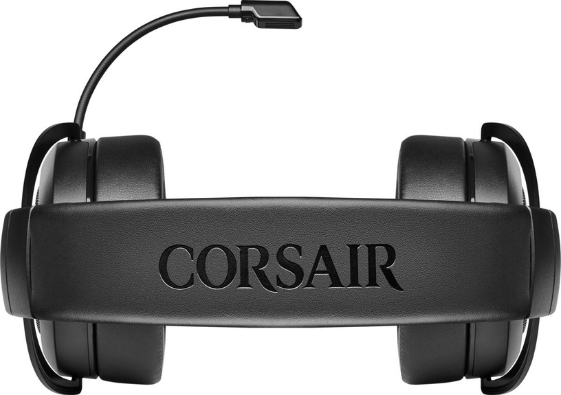 Uzliekamās vadu austiņas īpaši datorspēlēm, ar galvas stīpu Corsair HS50 Pro Stereo, melna