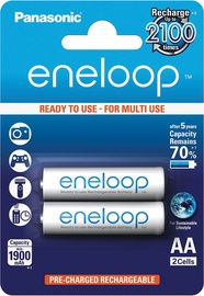 Uzlādējamais elements Panasonic Eneloop Rechargeable Battery 2xAA 1900mAh