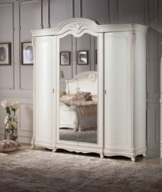 MN Milana 4D Wardrobe w/ Mirror White
