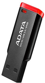 USB atmintinė ADATA UV140 Black/Red, USB 3.0, 64 GB