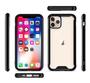 Telefona vāciņš Mocco Acrylic Air Case Silicone Case for Apple iPhone 12 Pro Max, Apple iPhone 12 Pro Max, caurspīdīga/melna