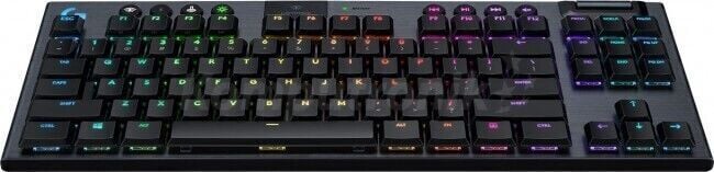 Klaviatuur Logitech G915 TKL Lightspeed RGB GL Tacticle EN, must, juhtmeta