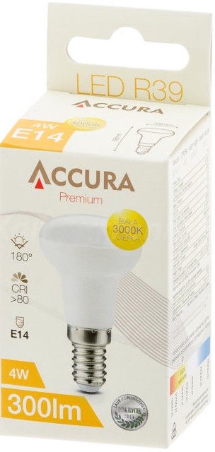 Lemputė Accura LED, E14, 4 W, 300 lm