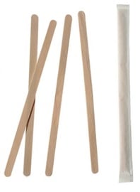 Деревянные палочки для кофе Pap Star Pure Wooden Mixing Sticks 6x140mm 1000pcs