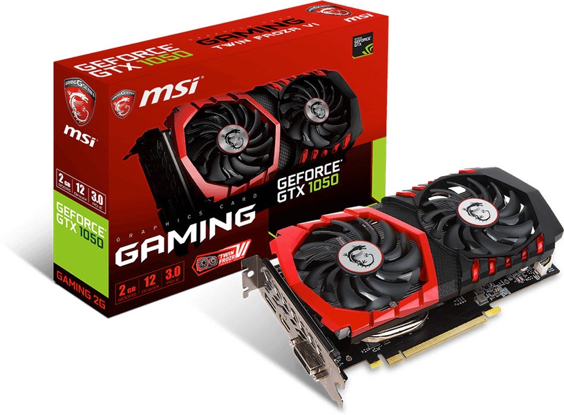 Vaizdo plokštė MSI GeForce GTX 1050 Gaming GTX1050GAMING2G, 2 GB, GDDR5