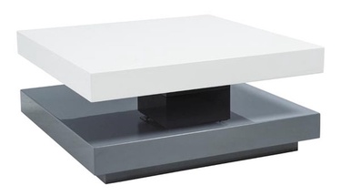 Kafijas galdiņš Signal Meble Modern Falon, balta/pelēka, 750x750x340 mm