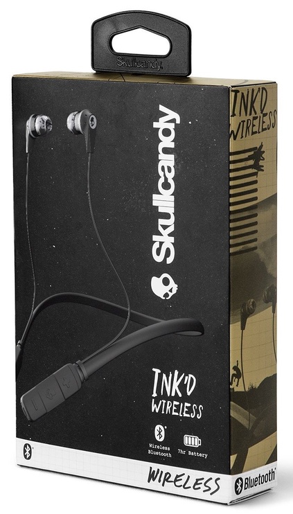 Laidinės ausinės Skullcandy Ink'd Wireless, juoda/pilka