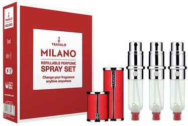 Travalo Milano Refillable Flacon 3x5ml Red