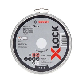 Пильный диск для углошлифовальной машины Bosch X-Lock 2608619267 Inox Cutting Disc 125x1mm 10pcs