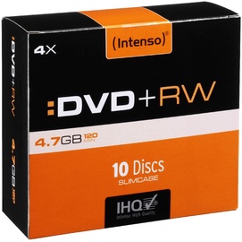 Intenso DVD+RW 4x 4.7GB 10pcs. Slim Case 4211632