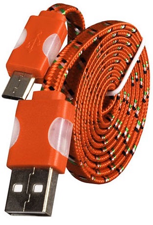 Провод Etui, Micro USB/USB, oранжевый