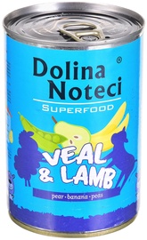 Koerte märgtoit (konserv) Dolina Noteci Superfood Veal & Lamb 400g