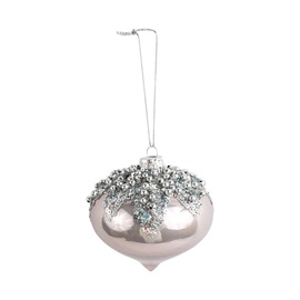 Ziemassvētku eglītes rotaļlieta Christmas Touch EBE744192 Silver, 80 mm, 2 gab.