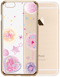 X-Fitted Pink Dream Swarovski Crystals Back Case For Apple iPhone 6/6s Gold