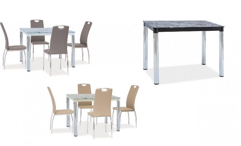 Обеденный стол Modern Damar II, белый, 100 см x 60 см x 75 см