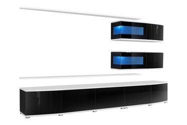 ASM Sonic Living Room Wall Unit Set White/Black