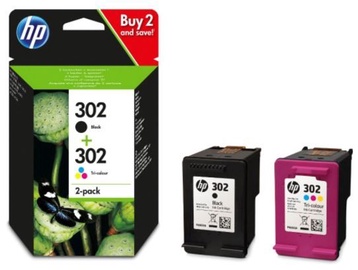 HP 302 Cartridge Black 190p / Colour 165p