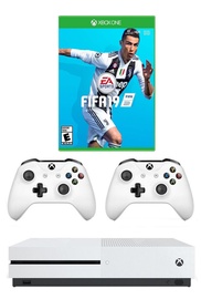 Microsoft Xbox One S 1TB White + Wireless Controller + FIFA 19